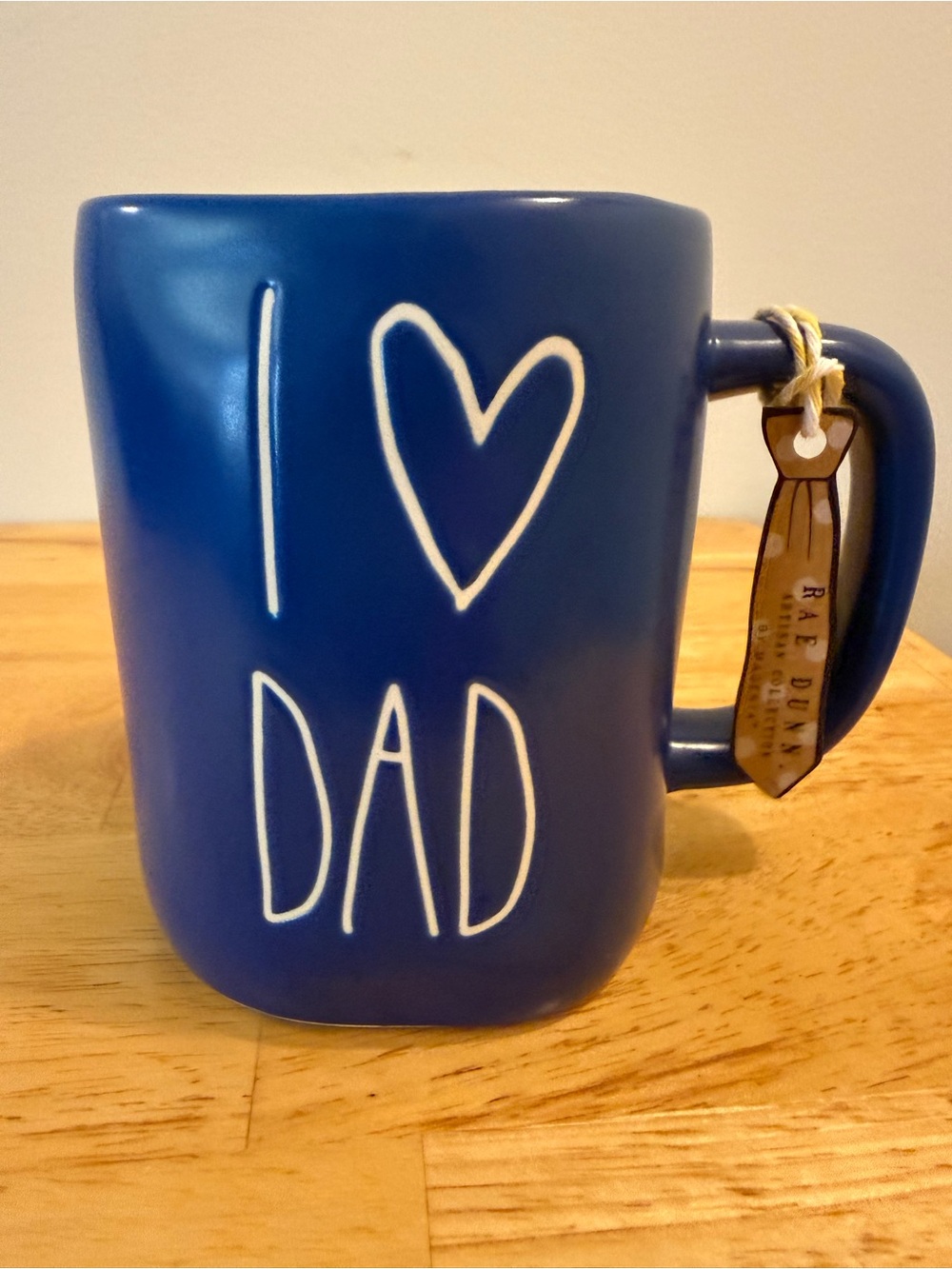 Rae Dunn Blue "I ♥ DAD" Ceramic Mug